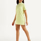 Women's Solid Light Green Crew Neck Dress - Side View