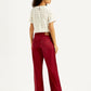 Women's Red Ribcage Bell Bottom Wide Leg Fit High Rise Jeans - Back View