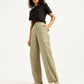 Women's Mid Rise Baggy Fit Cargo Trousers - Elevated View