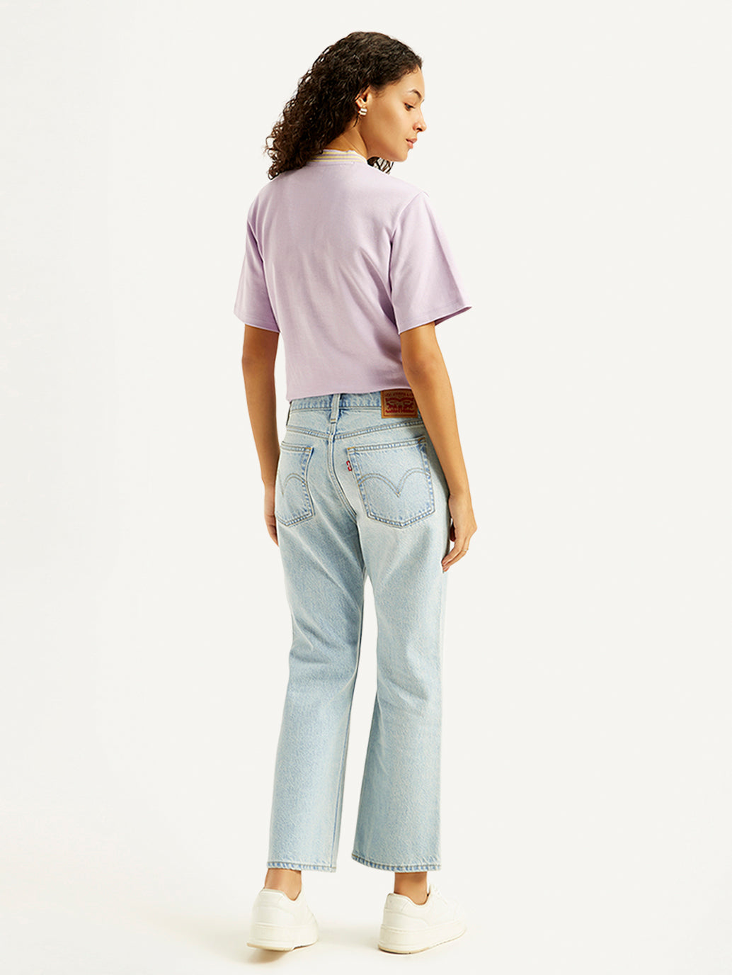 Women's Blue Wedgie Bootcut Fit Mid Rise Jeans - Back View