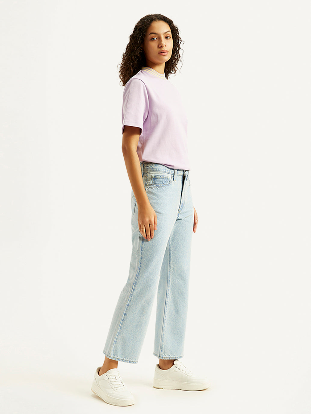 Women's Blue Wedgie Bootcut Fit Mid Rise Jeans - Side View