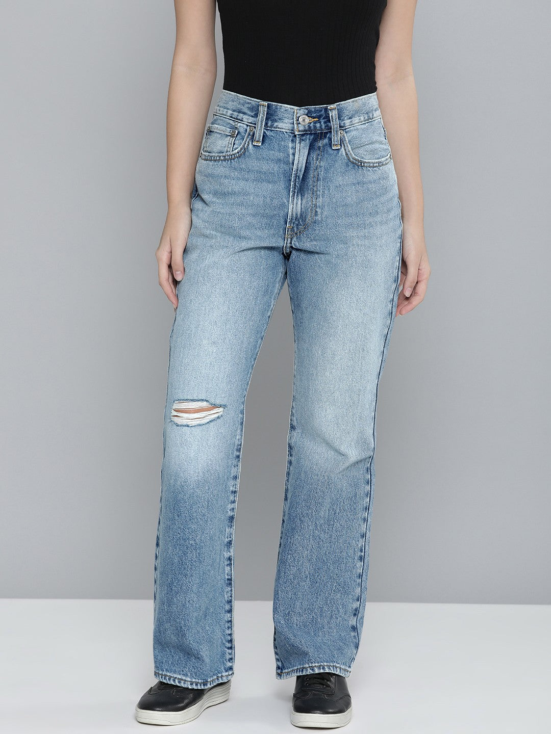 Women's Indigo Wedgie Bootcut Fit Mid Rise Jeans