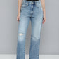 Women's Indigo Wedgie Bootcut Fit Mid Rise Jeans - 1 View