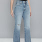 Women's Indigo Wedgie Bootcut Fit Mid Rise Jeans - 2 View