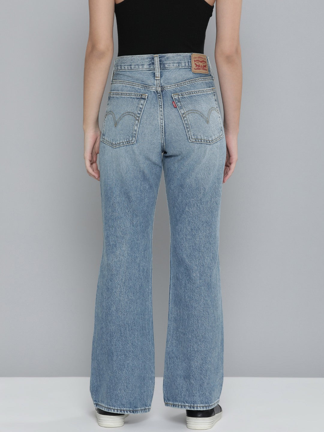 Women's Indigo Wedgie Bootcut Fit Mid Rise Jeans - 3 View