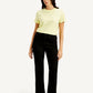Women's Black Wedgie Bootcut Fit Mid Rise Jeans - Front View