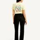 Women's Black Wedgie Bootcut Fit Mid Rise Jeans - Back View