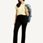 Women's Black Wedgie Bootcut Fit Mid Rise Jeans - Styleshot View