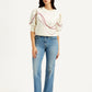 Women's Blue Wedgie Bootcut Fit Mid Rise Jeans - Front View
