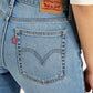 Women's Blue Wedgie Bootcut Fit Mid Rise Jeans - Detail View