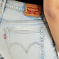 Women's Light Blue Wedgie Bootcut Fit Mid Rise Jeans - Detail View