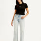 Women's Light Blue Wedgie Bootcut Fit Mid Rise Jeans - Styleshot View