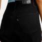 Women's Redloop Black Straight Fit High Rise Jeans - Detail View