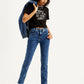 Women's 724 Blue Slim Straight Fit High Rise Jeans - Styleshot View