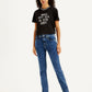 Women's 724 Blue Slim Straight Fit High Rise Jeans - Front View