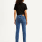 Women's 724 Blue Slim Straight Fit High Rise Jeans - Back View