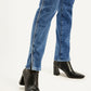 Women's 724 Blue Slim Straight Fit High Rise Jeans - Detail View