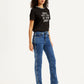 Women's 724 Blue Slim Straight Fit High Rise Jeans - Side View