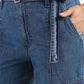 Women's 94 Blue Baggy Fit Mid Rise Jeans - FrontDetails View