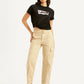 Women's Beige Cargo Trousers - Styleshot View