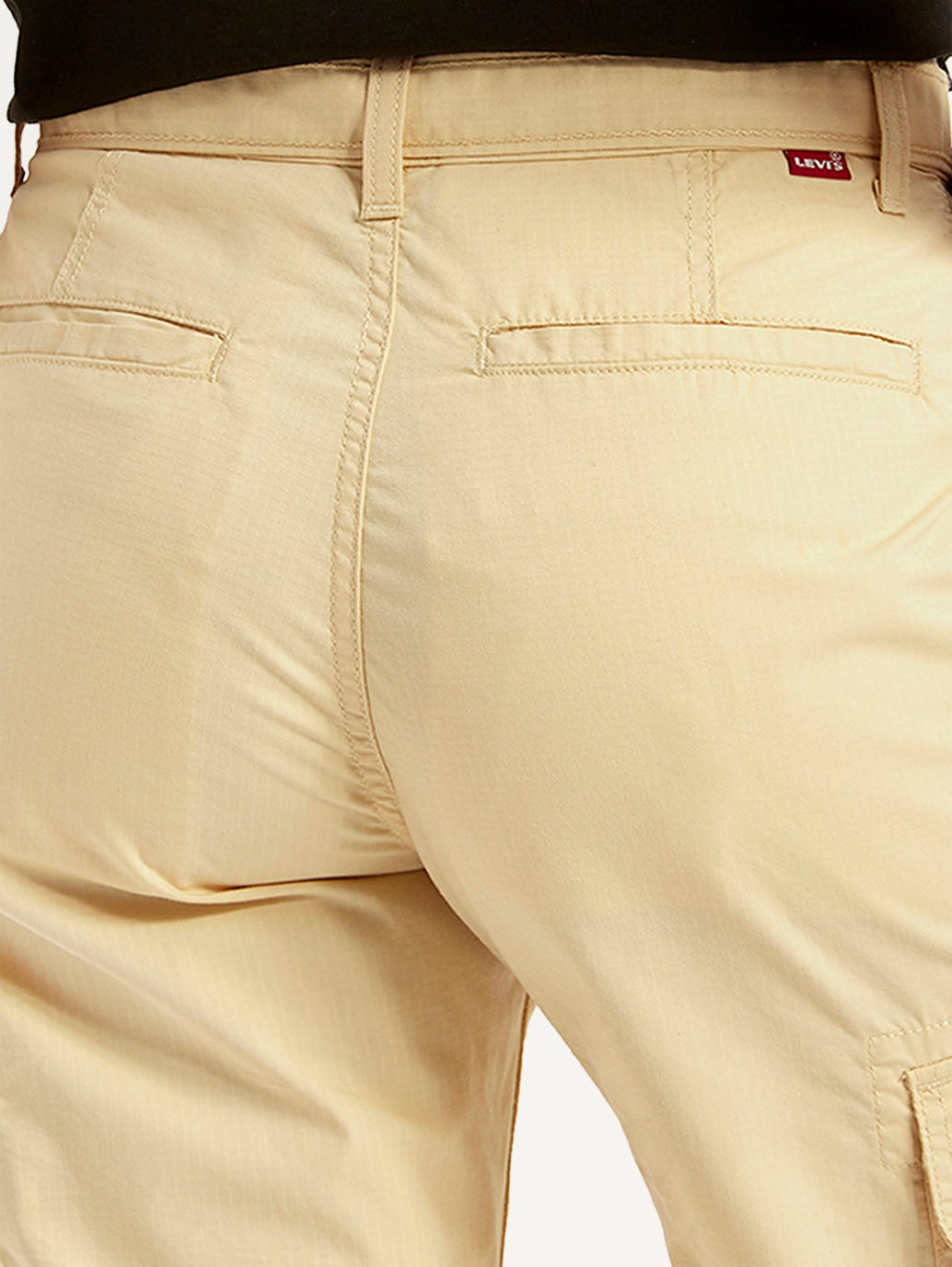Women's Beige Cargo Trousers - Detail View