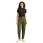 Women's Mid Rise Olive Regular Fit Cargo Trousers - Styleshot View