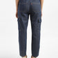 Women's Mid Rise Navy Cargo Jeans - b1c00640-df1b-4ebb-b63c-5e495be5f175 View