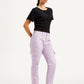 Women's High Rise Lilac Cargo Trousers - Side View