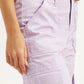 Women's High Rise Lilac Cargo Trousers - Detail View