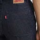 Women's Mid Rise Indigo Cargo Trousers - BackDetails View