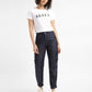 Women's Mid Rise Indigo Cargo Trousers - ModelFront View