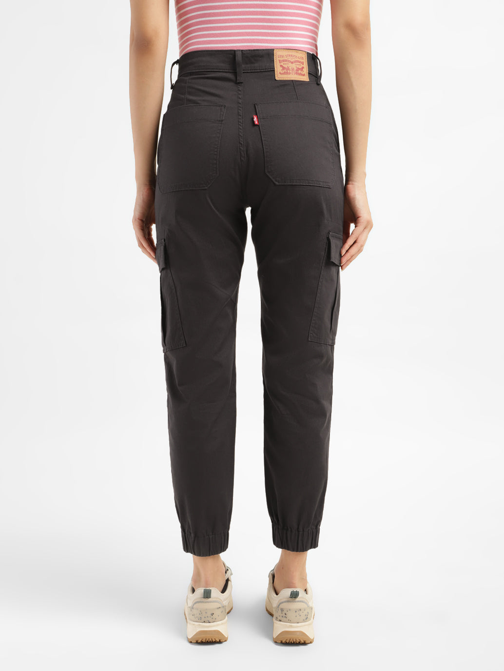 Women's Mid Rise Brown Cargo - f06fa707-e9ba-43cf-8b55-f2c97bd0f20e View