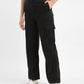 Women's High Rise Black Loose Fit Cargo Jeans - e9fa0d7f-04f4-49da-a63e-51ffe2735696 View