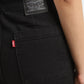 Women's High Rise Black Loose Fit Cargo Jeans - BackDetails View
