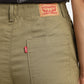Women's High Rise Olive Loose Fit Cargo - BackDetails View