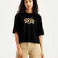Women's Typographic Print Loose Fit T-Shirt - e786c702-89ce-495b-80ed-87f613c35a78 View