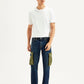 Men's 541 Tapered Fit Navy Cargo Jeans - Front View