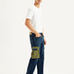 Men's 541 Tapered Fit Navy Cargo Jeans - Side View