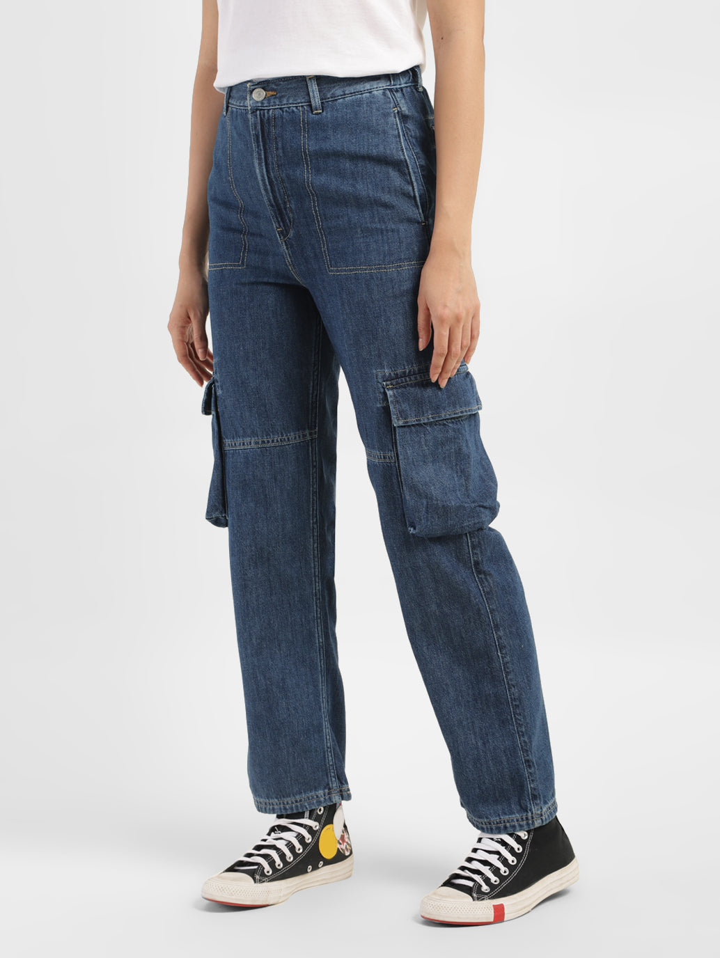 Women's Blue Bootcut Fit Mid Rise Jeans - 8e3dad4d-1749-4fdb-a4a7-e75354b12b84 View