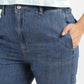 Women's Blue Bootcut Fit High Rise Jeans - FrontDetails View