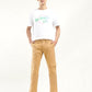 Men's Khaki Slim Fit Cargo Trousers - Styleshot View