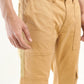 Men's Khaki Slim Fit Cargo Trousers - Detail View