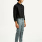 Men's Grey Slim Fit Cargo Trousers - Side View