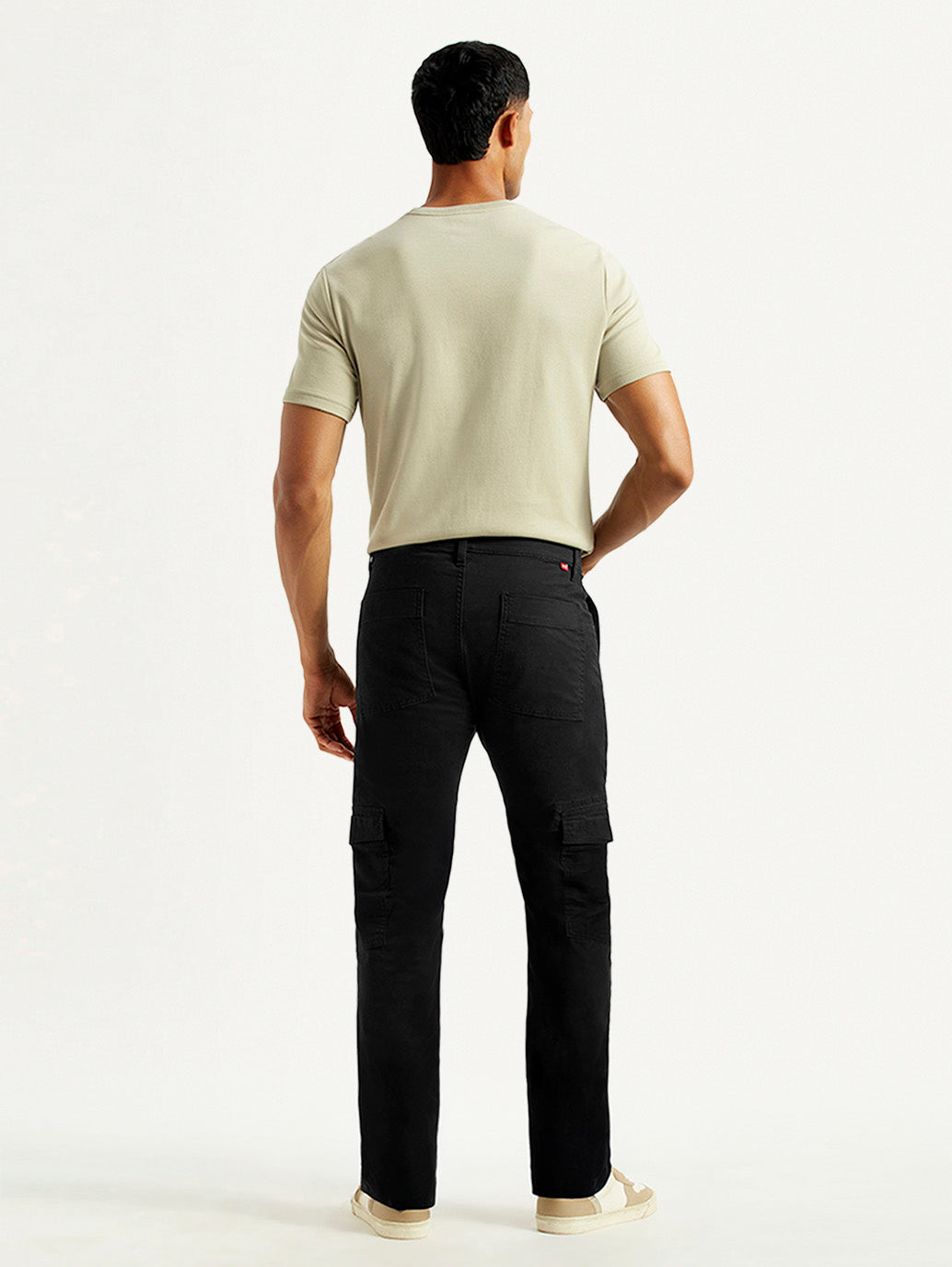 Men's 511 Black Slim Fit Cargo Trousers - Back View