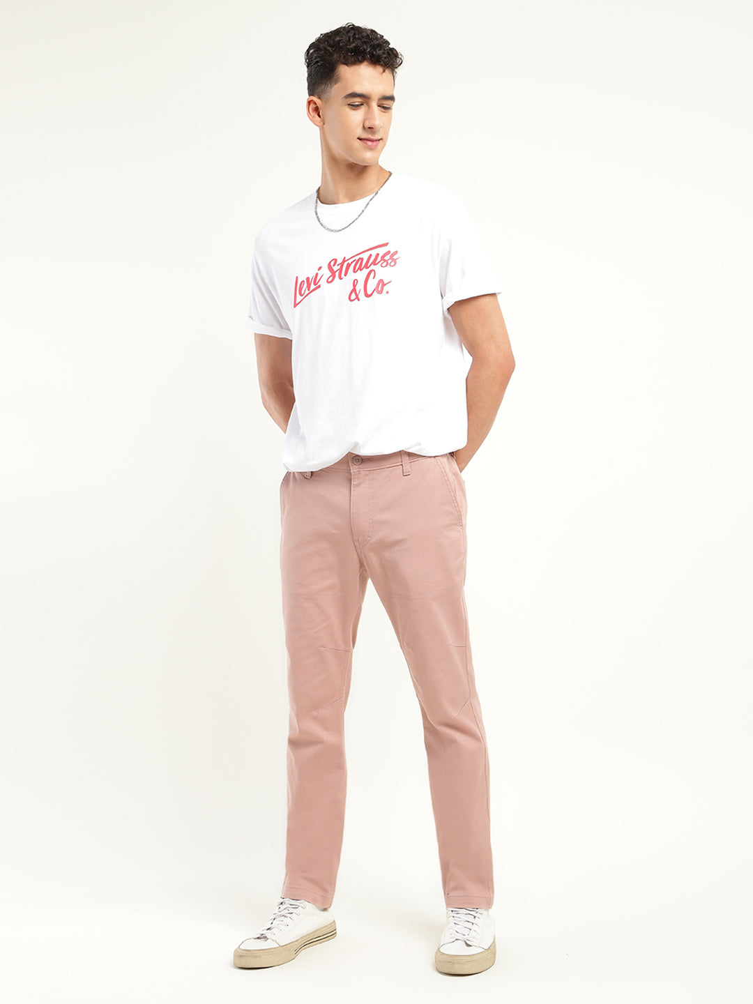 Men's 511 Slim Fit Light Pink Cargo Trousers - 20shot View