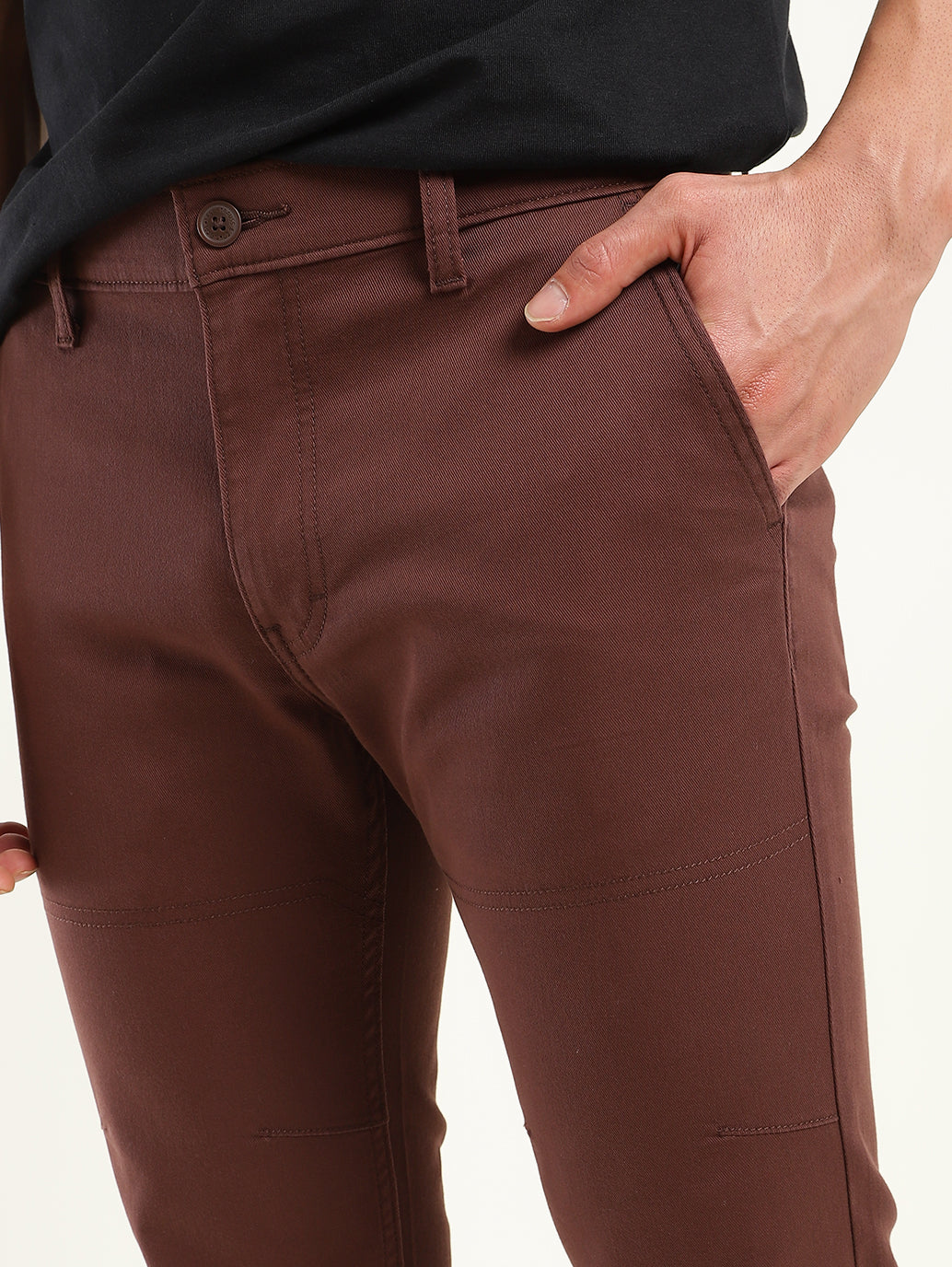 Men's 511 Slim Fit Brown Trousers - Detail View