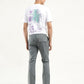 Men's Grey Slim Fit Chinos - Back View
