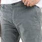 Men's Grey Slim Fit Chinos - Detail View