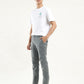 Men's Grey Slim Fit Chinos - side View