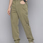 Men's Relaxed Fit Olive Green Jogger Cargos - 2 View